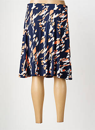 Jupe mi-longue stretch bleu MARBLE femme