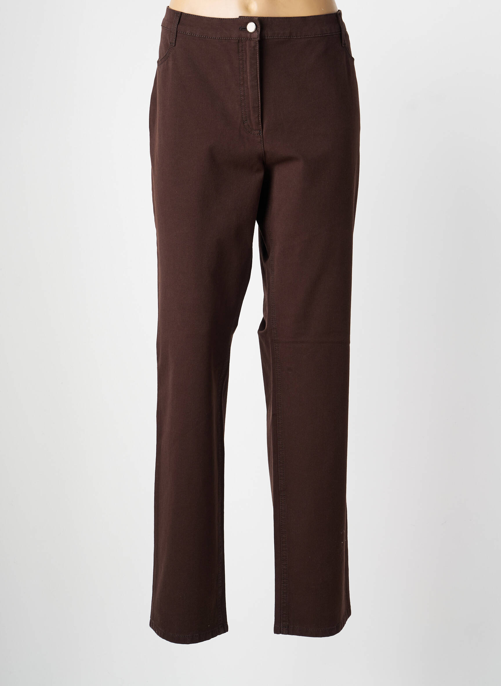 Pantalon droit stretch taille normale marron BETTY BARCLAY femme