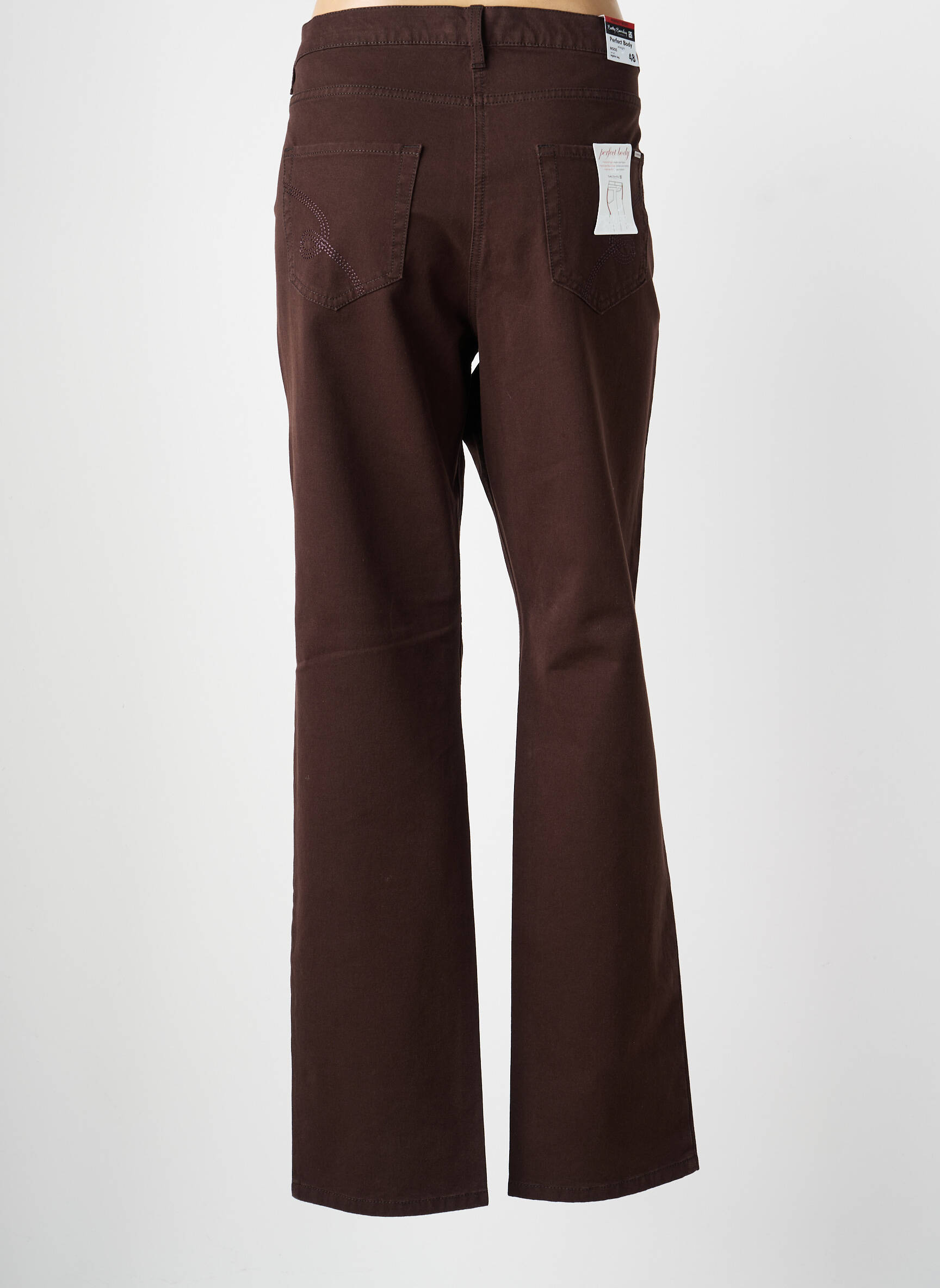 Pantalon droit stretch taille normale marron BETTY BARCLAY femme