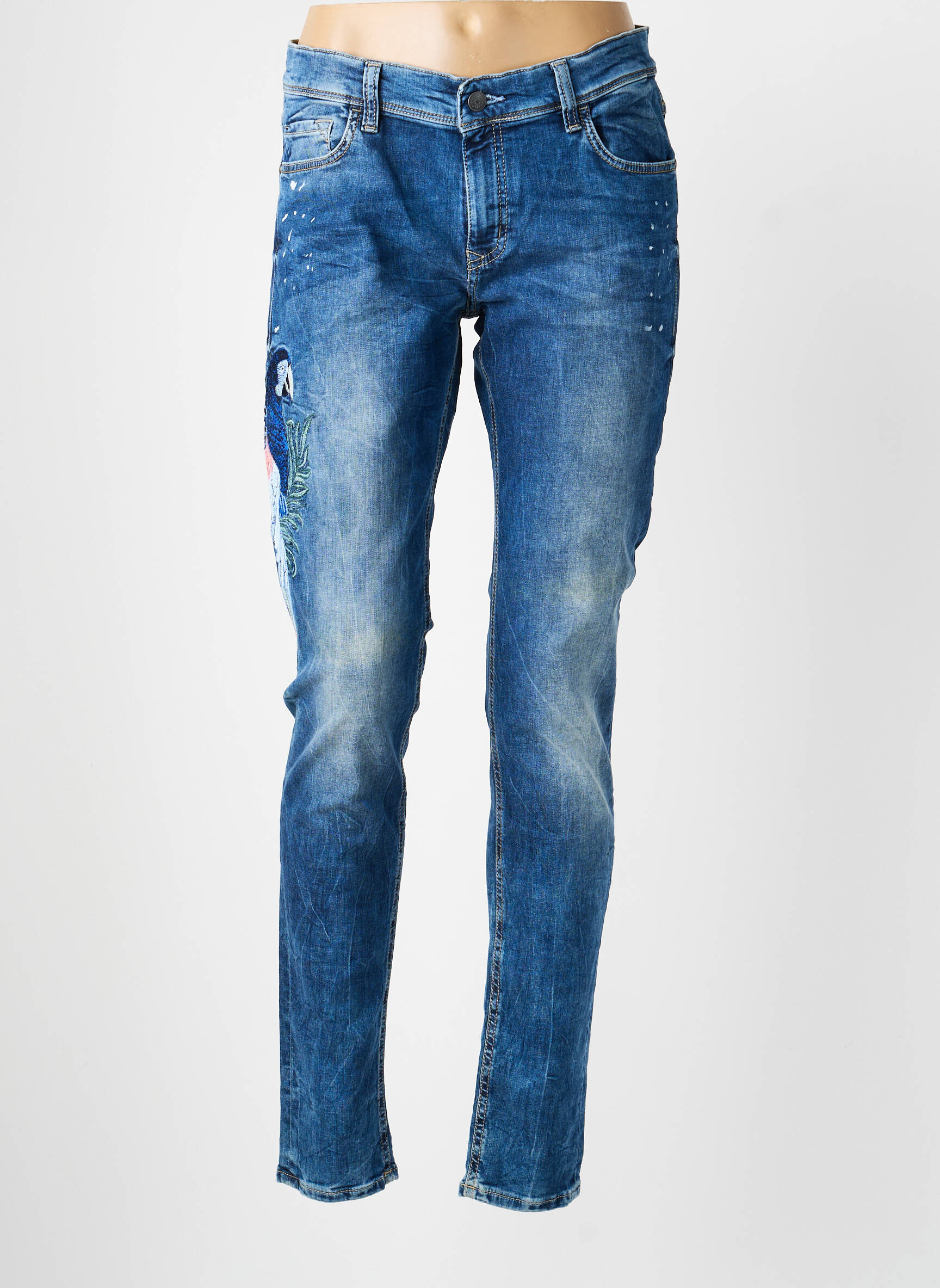 Jeans coupe slim tissage brut taille normale bleu PIONEER femme