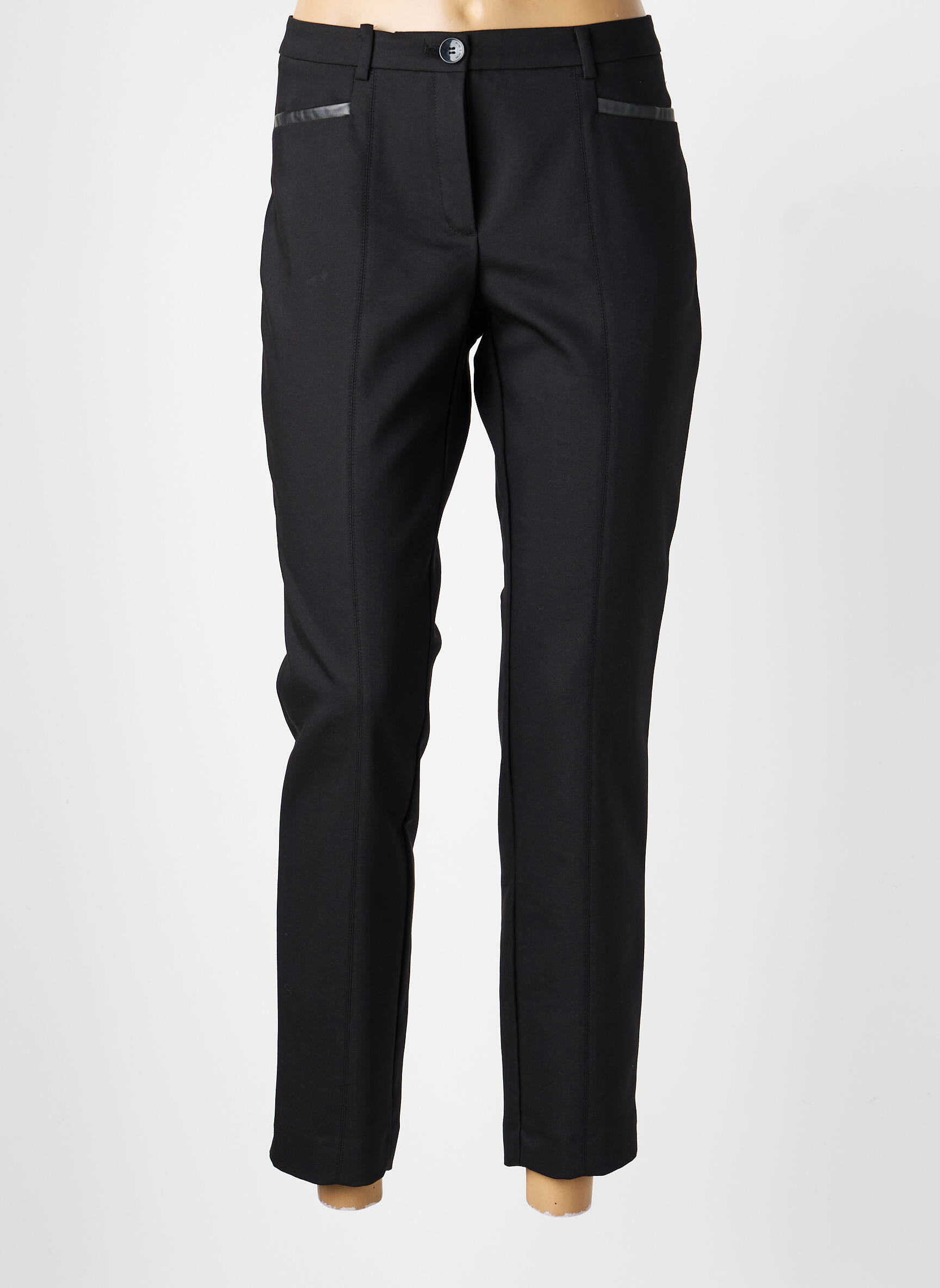 Pantalon 7/8 stretch taille normale noir MORE & MORE femme