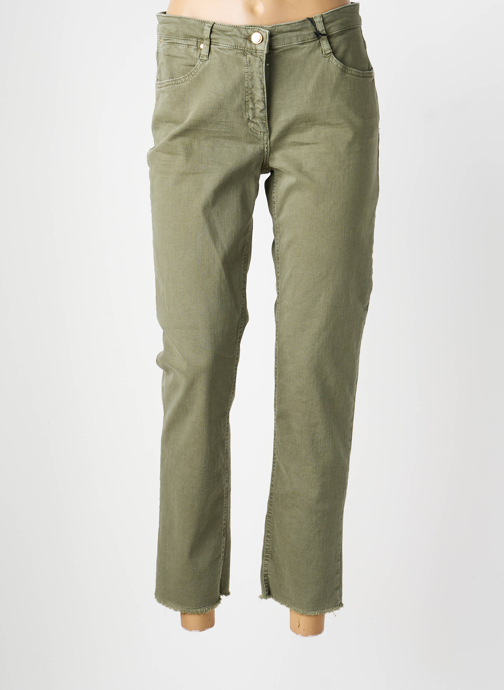 Jeans coupe slim tissage brut taille normale vert BETTY BARCLAY femme