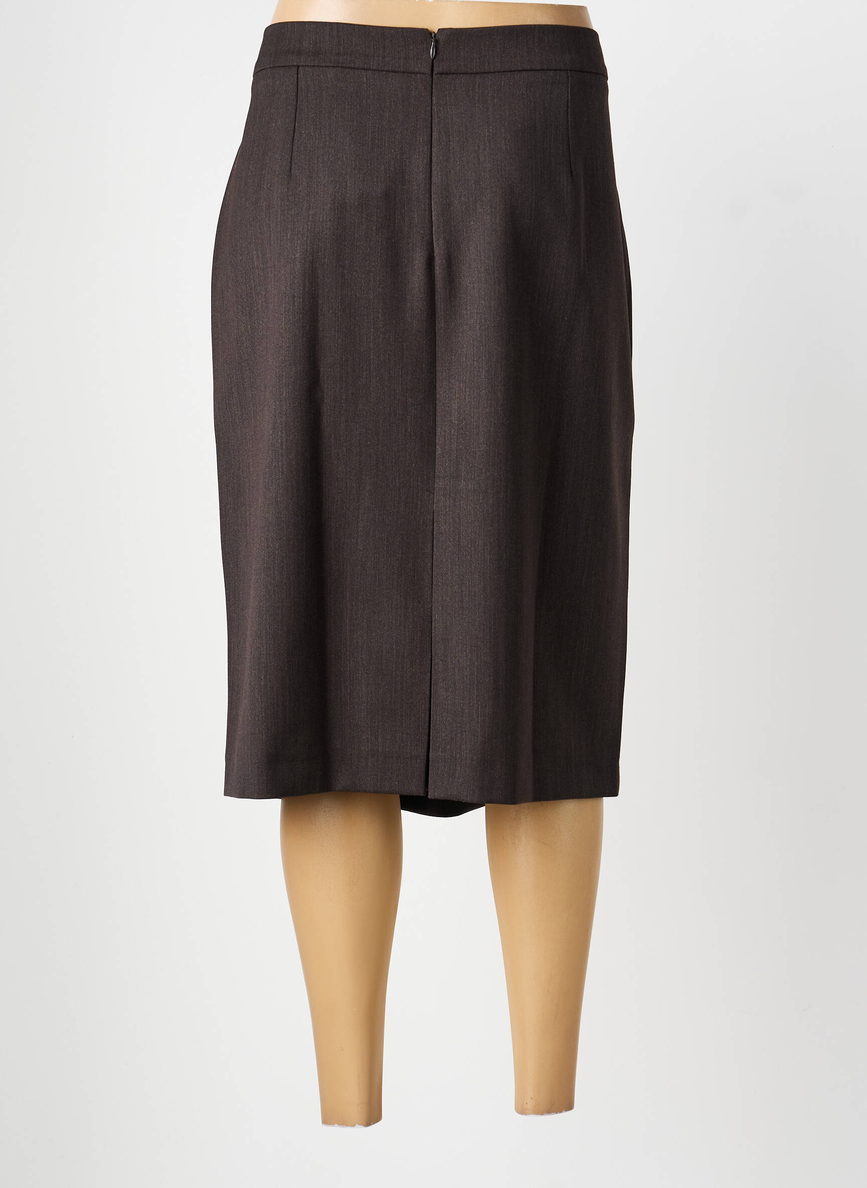 Jupe mi-longue taille normale marron SAINT HILAIRE femme