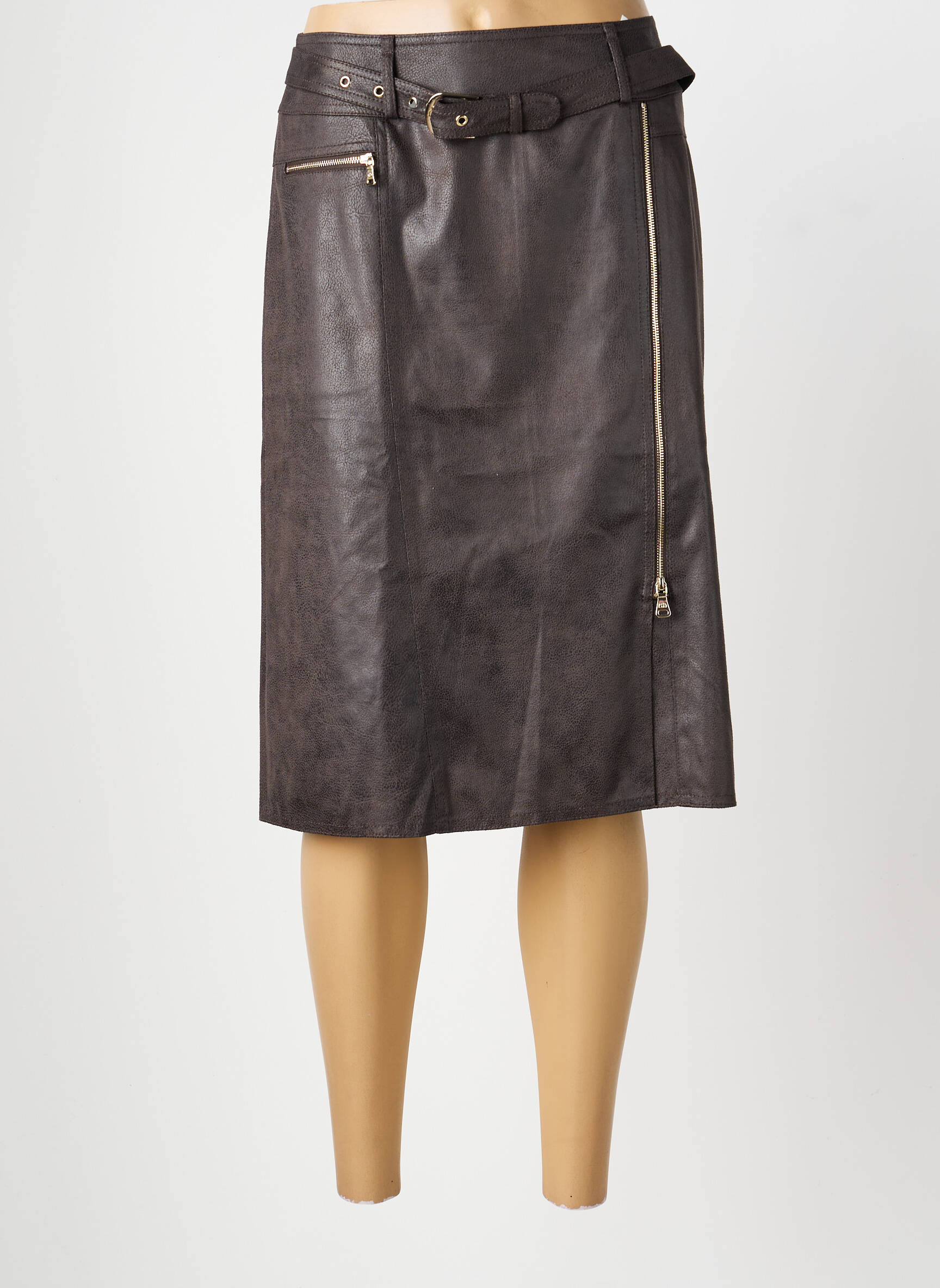 Jupe mi-longue taille normale marron GERRY WEBER femme