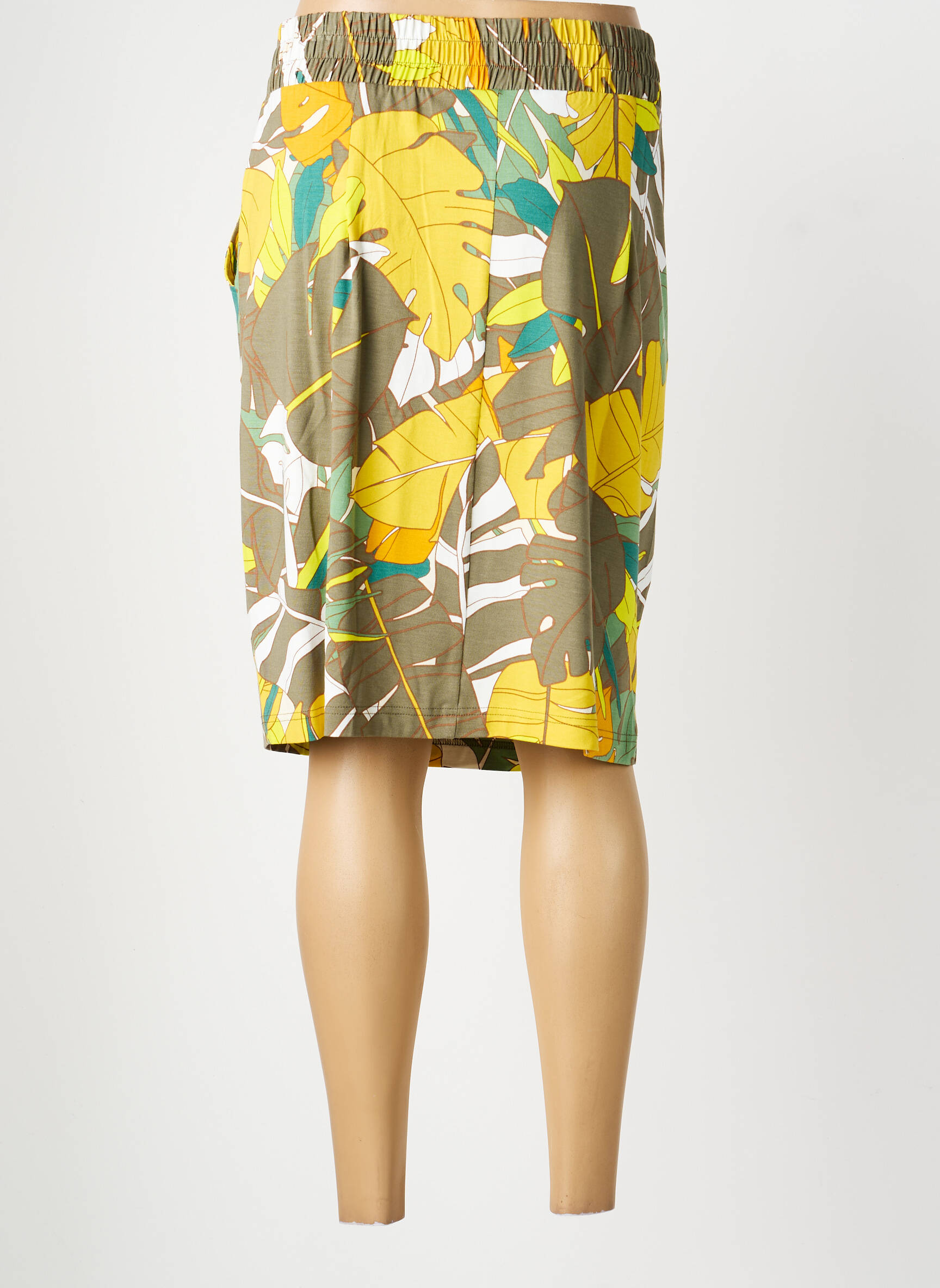 Jupe mi-longue stretch jaune BETTY BARCLAY femme