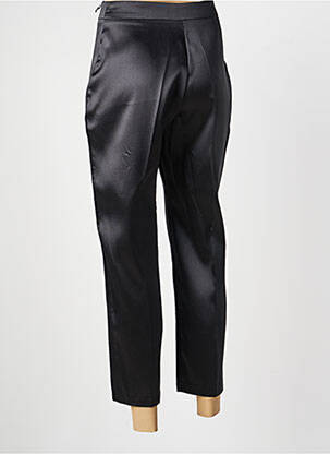 Pantalon 7/8 fermeture zippée sous rabat avec crochet noir MIANOTTE femme