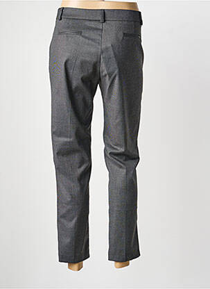 Pantalon 7/8 fermeture zippée sous rabat avec crochet gris LA PETITE FRANCAISE femme