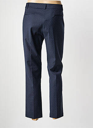 Pantalon 7/8 fermeture zippée sous rabat avec crochet bleu LA PETITE FRANCAISE femme