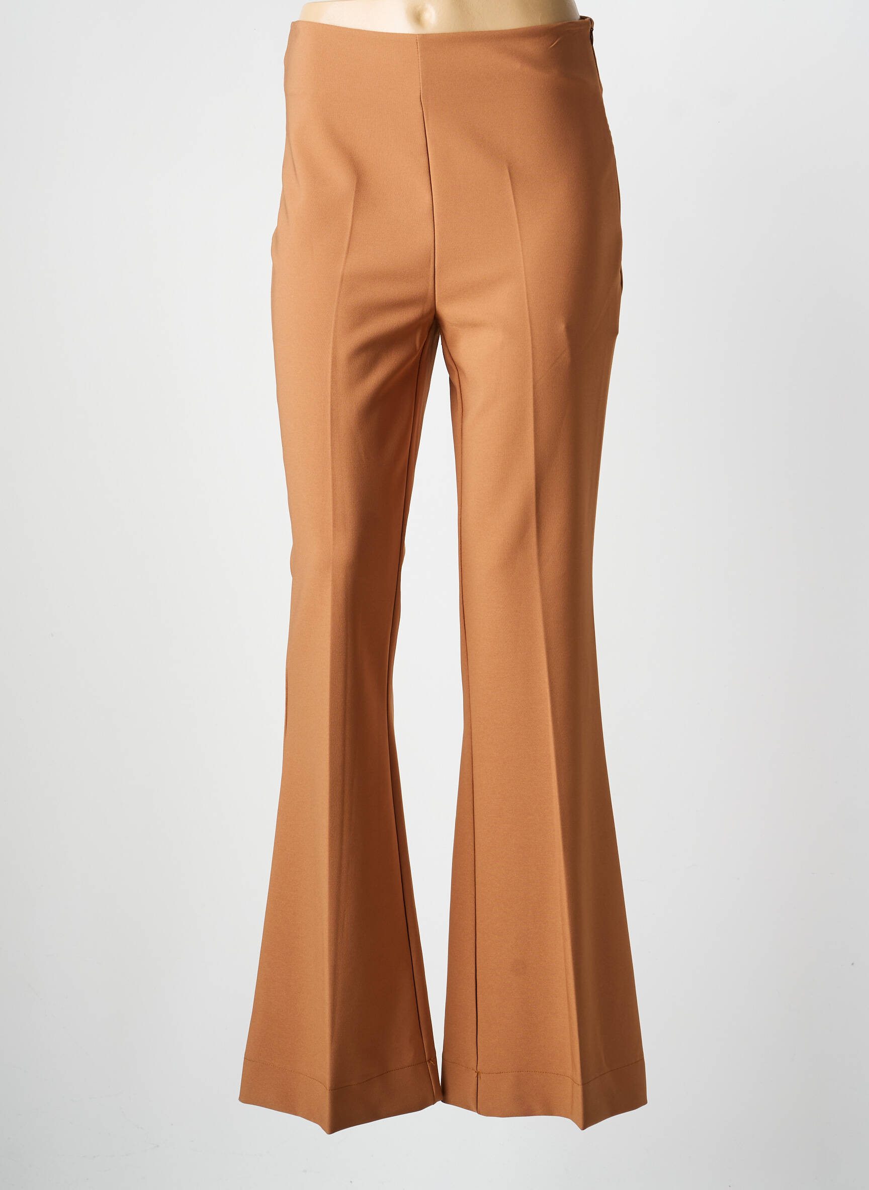 Pantalon flare coupe évasée marron SETTER femme