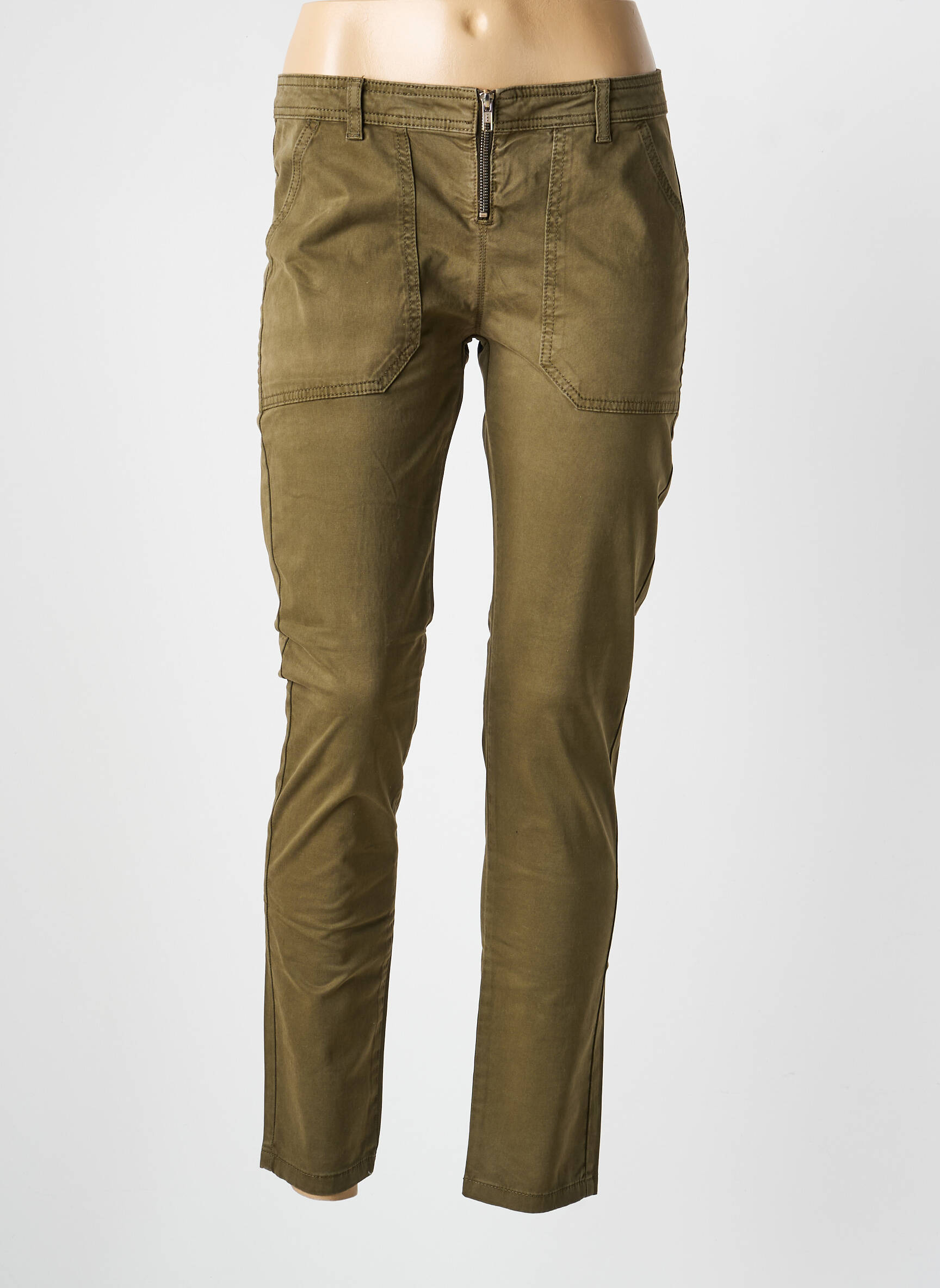 Pantalon slim poches vert BELAIR femme