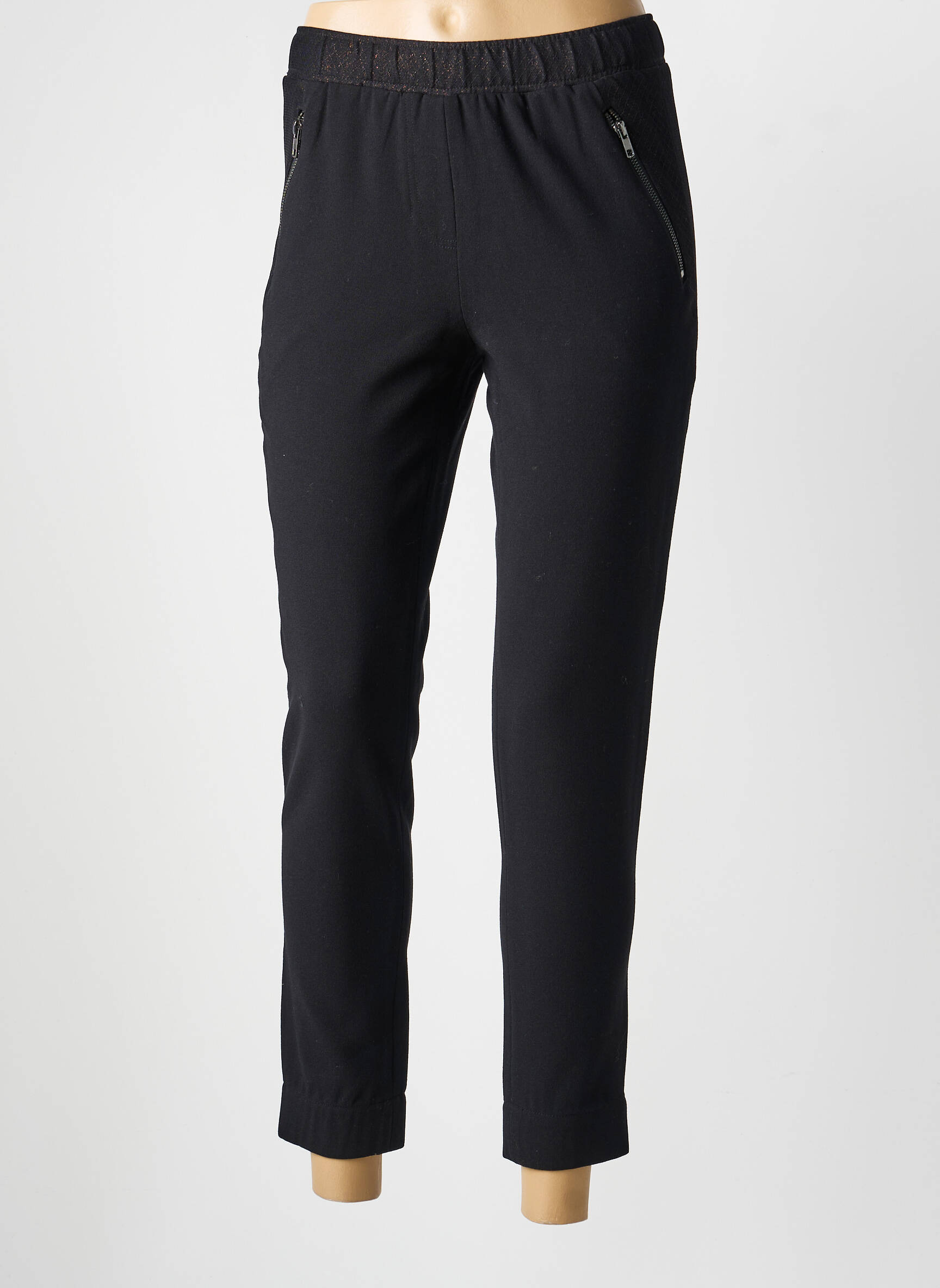 Pantalon 7/8 taille élastique noir BELAIR femme