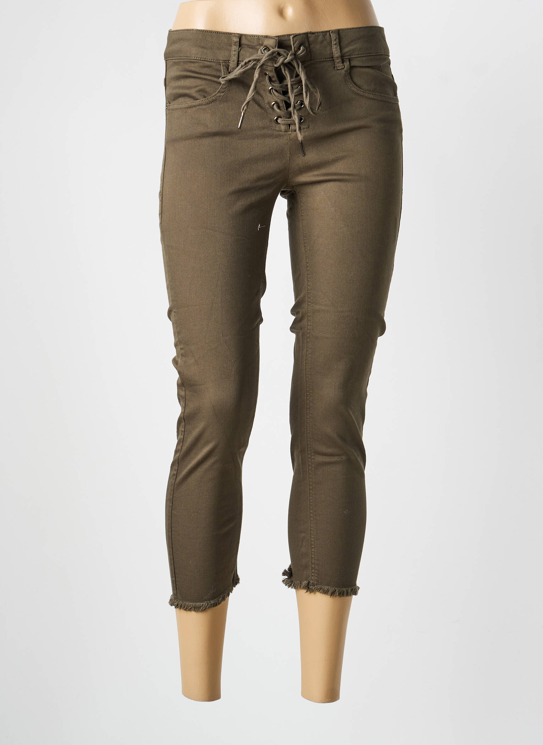 Pantacourt poches vert BELAIR femme