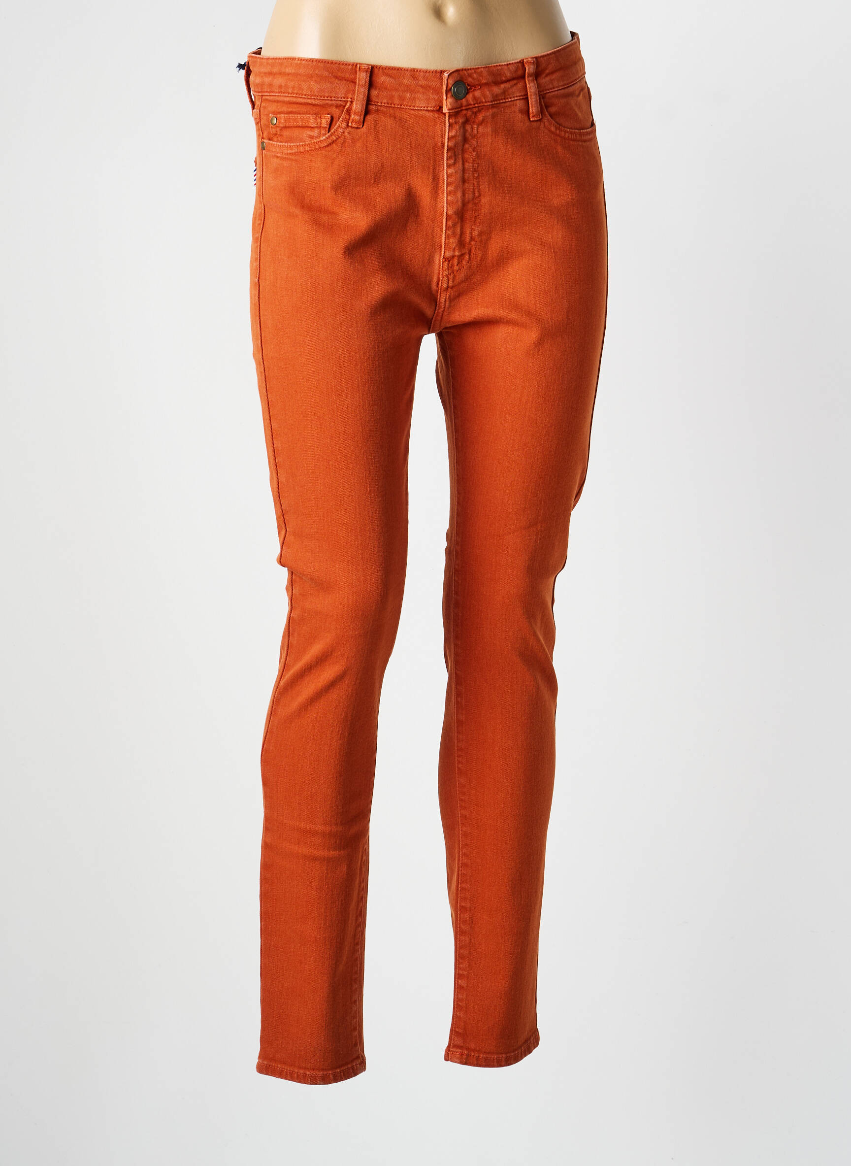 Pantalon slim poches orange LA PETITE FRANCAISE femme
