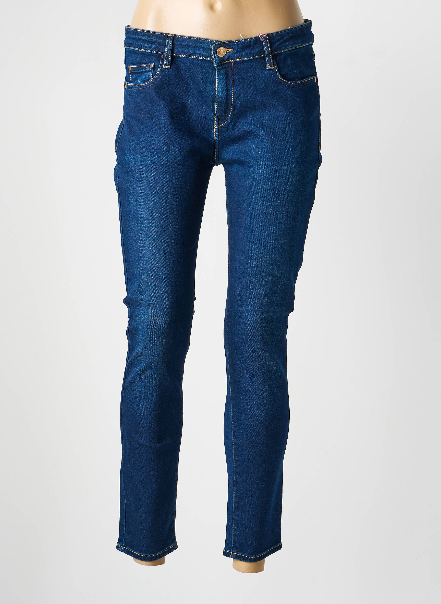 Jeans coupe slim poches bleu LA PETITE FRANCAISE femme