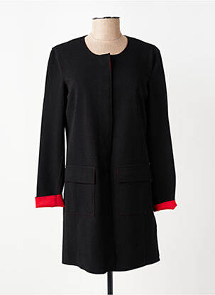 Manteau long coupe cintrée sans capuche noir GERRY WEBER femme