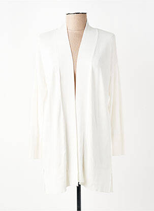 Gilet manches longues col châle blanc MARKUP femme