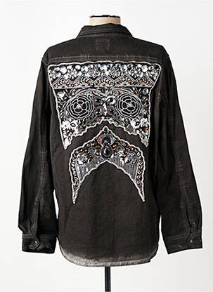 Veste casual coupe droite gris NÜ femme