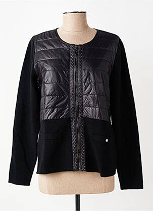 Veste casual col rond noir LOUBAROK femme