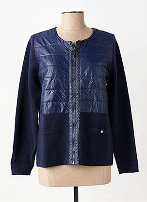 Veste casual col rond bleu LOUBAROK femme