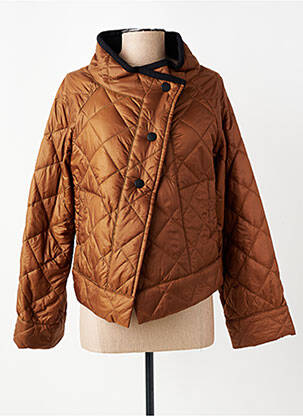 Doudoune poches sans capuche marron ALEMBIKA femme