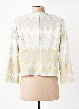 Veste chic col v beige K-DESIGN femme