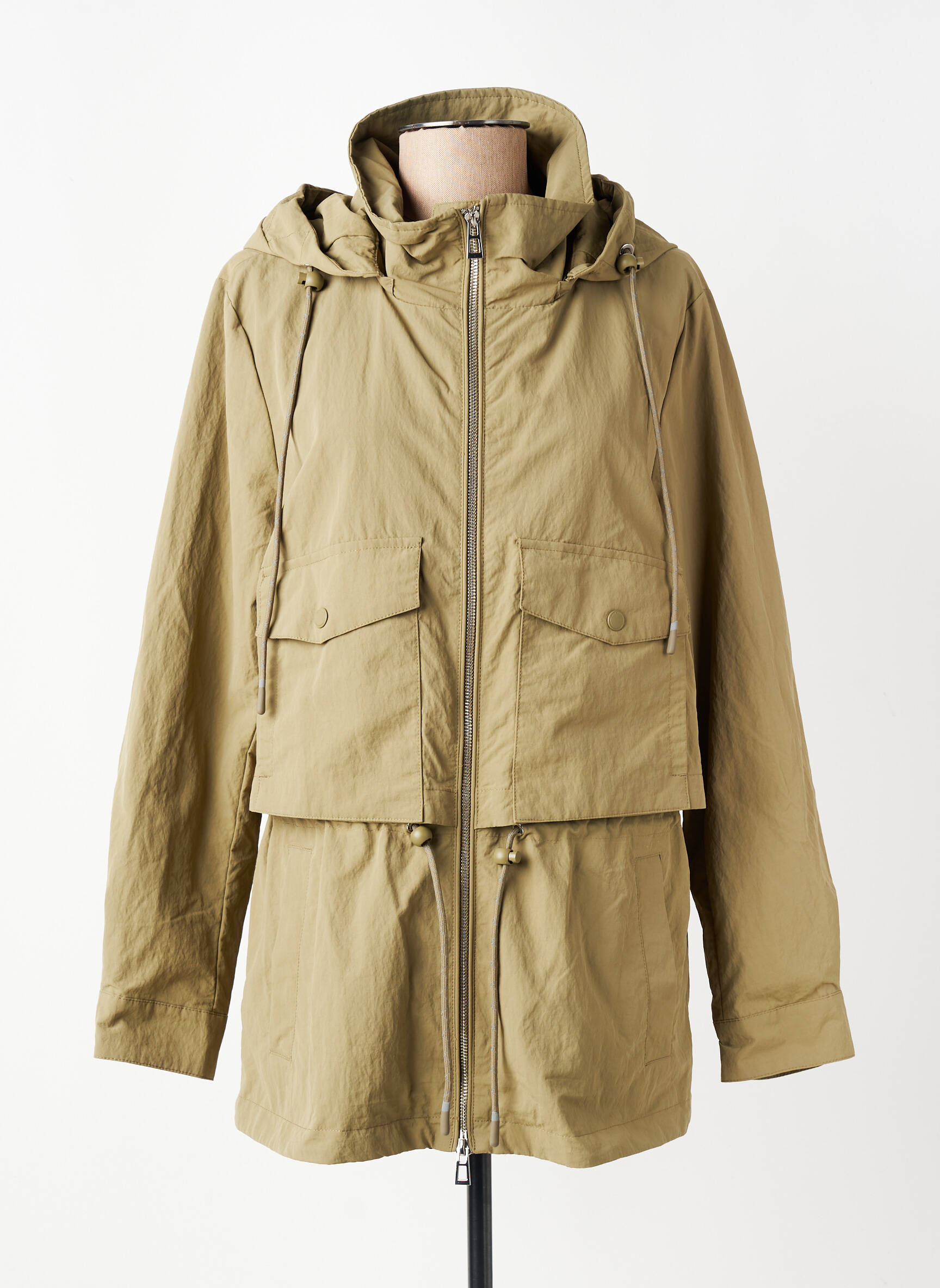 Imperméable fermeture zip séparable a capuche vert GERRY WEBER femme