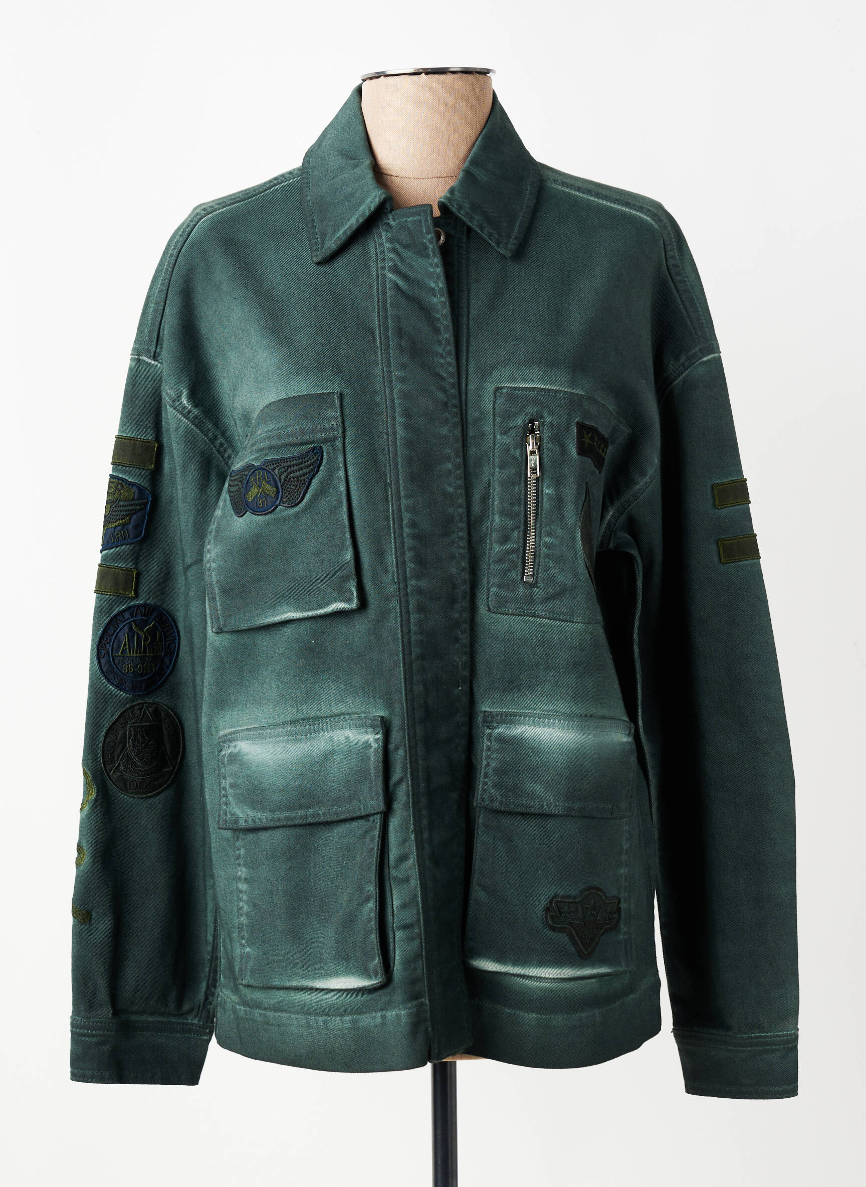 Veste casual col chemisier vert NÜ femme
