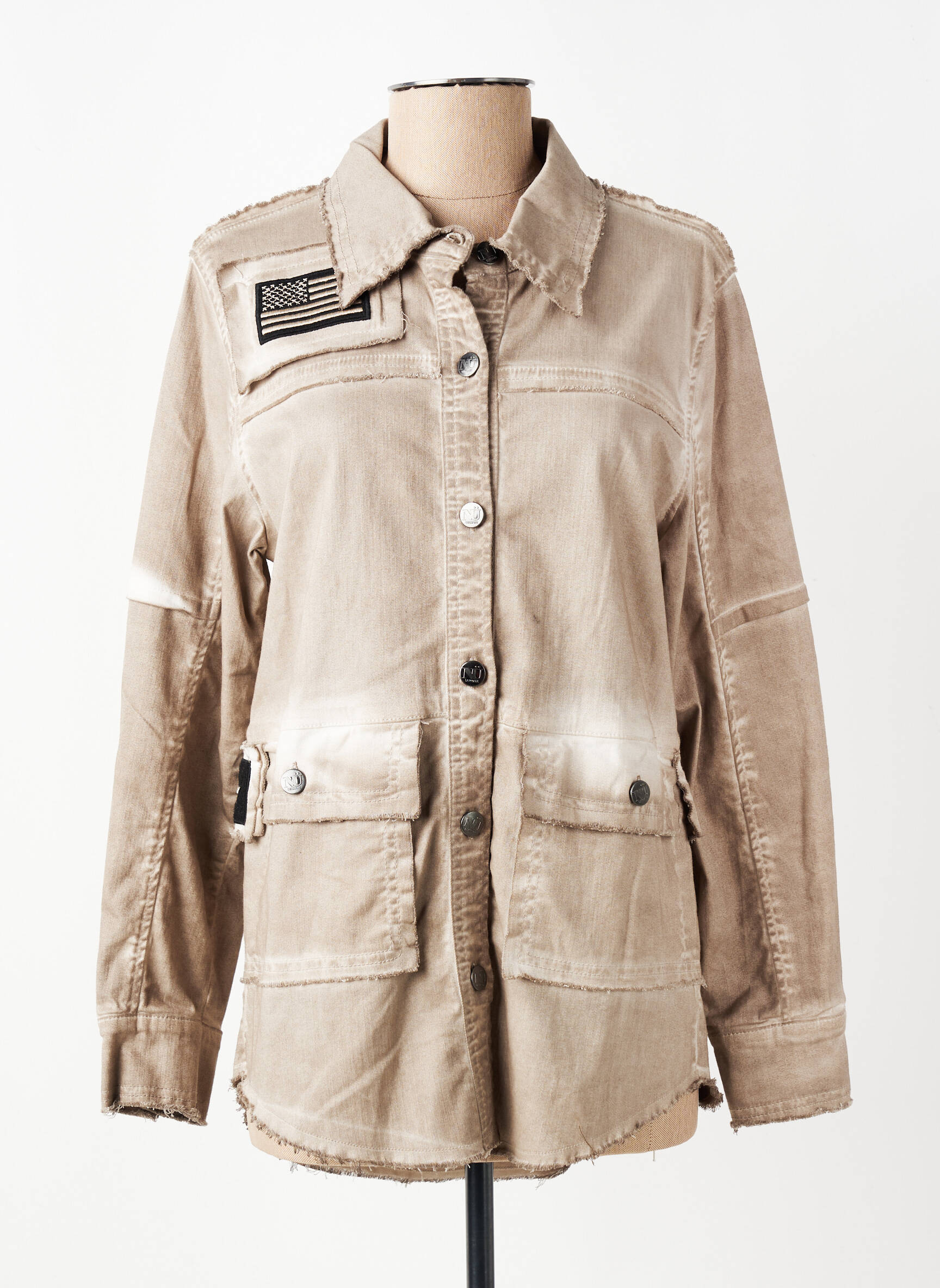 Veste casual poches beige NÜ femme