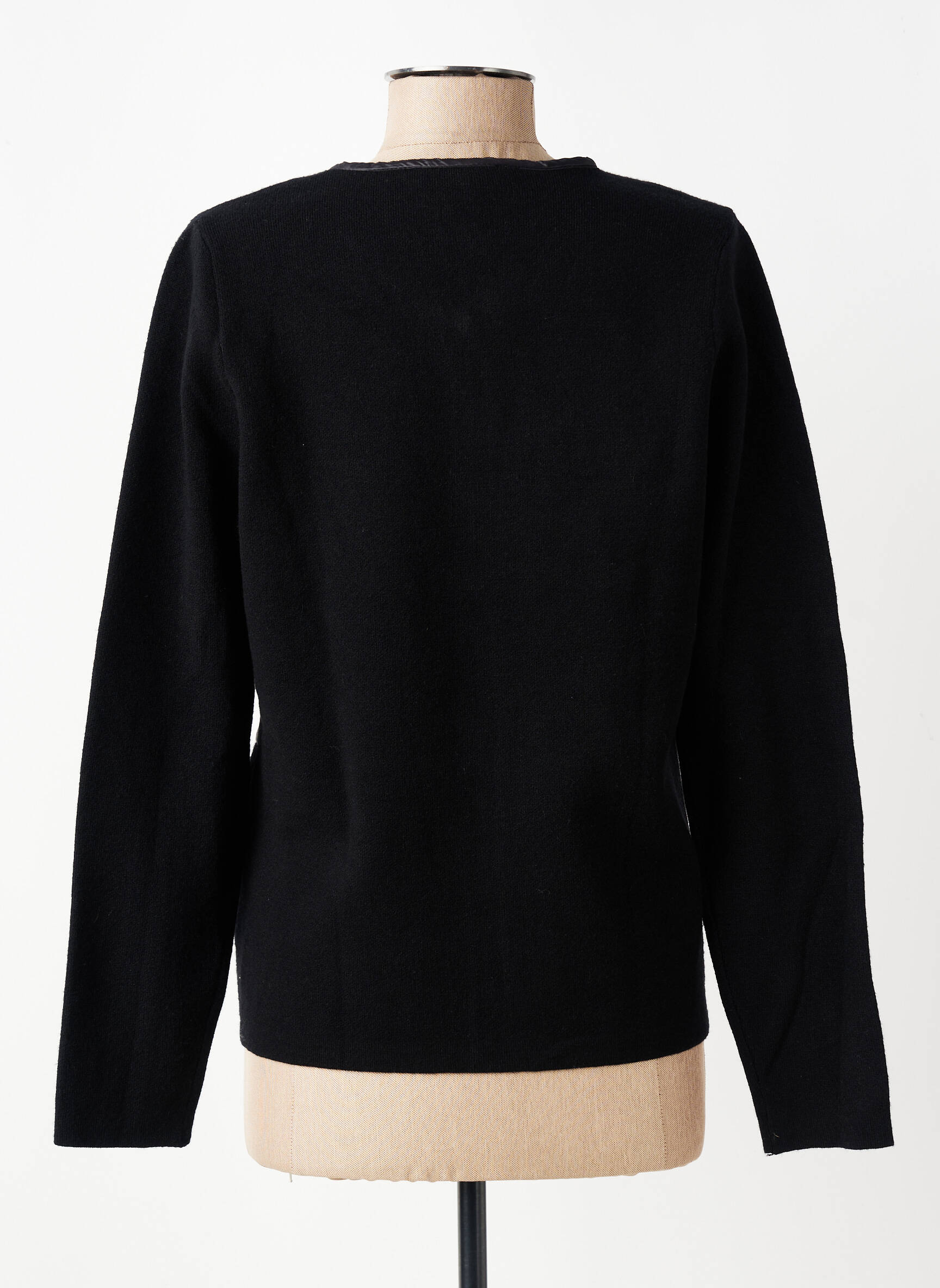 Veste casual col rond noir LOUBAROK femme