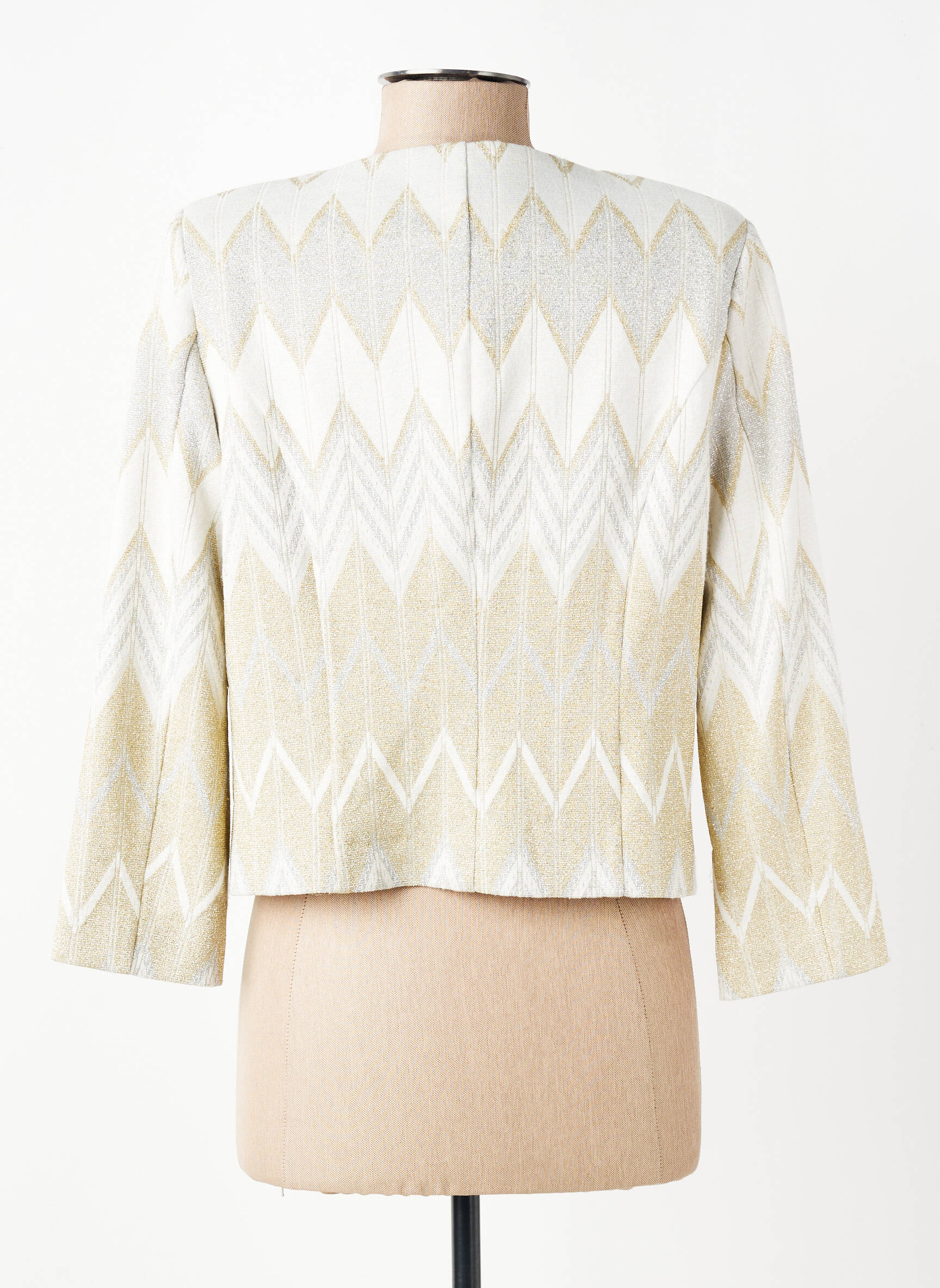 Veste chic col v beige K-DESIGN femme