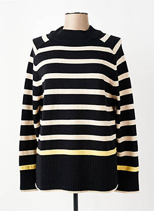 Pull coupe droite manches longues noir TAIFUN femme