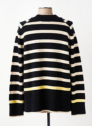 Pull coupe droite manches longues noir TAIFUN femme