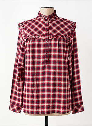 Blouse imprimé fantaisie manches longues rouge LA PETITE FRANCAISE femme