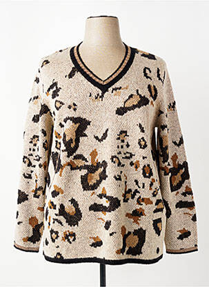 Pull coupe droite manches longues beige GERRY WEBER femme