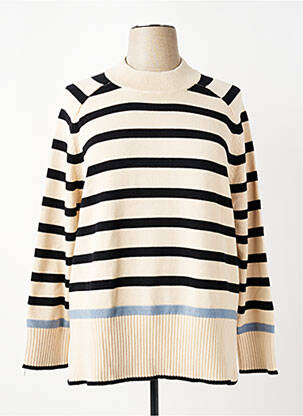 Pull coupe droite manches longues beige TAIFUN femme