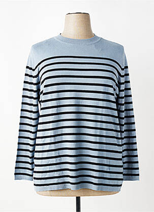 Pull coupe droite manches longues bleu TAIFUN femme