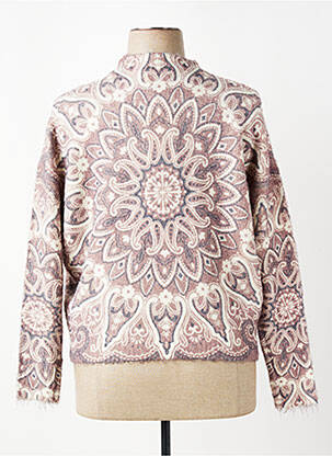 Pull coupe droite manches longues marron MILO'S femme