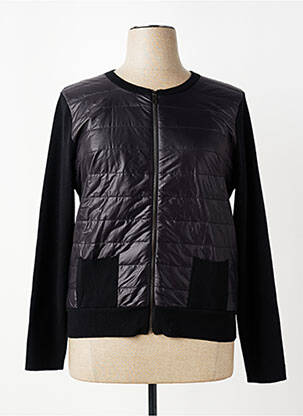 Veste casual col rond noir LOU LOU BY NALO femme