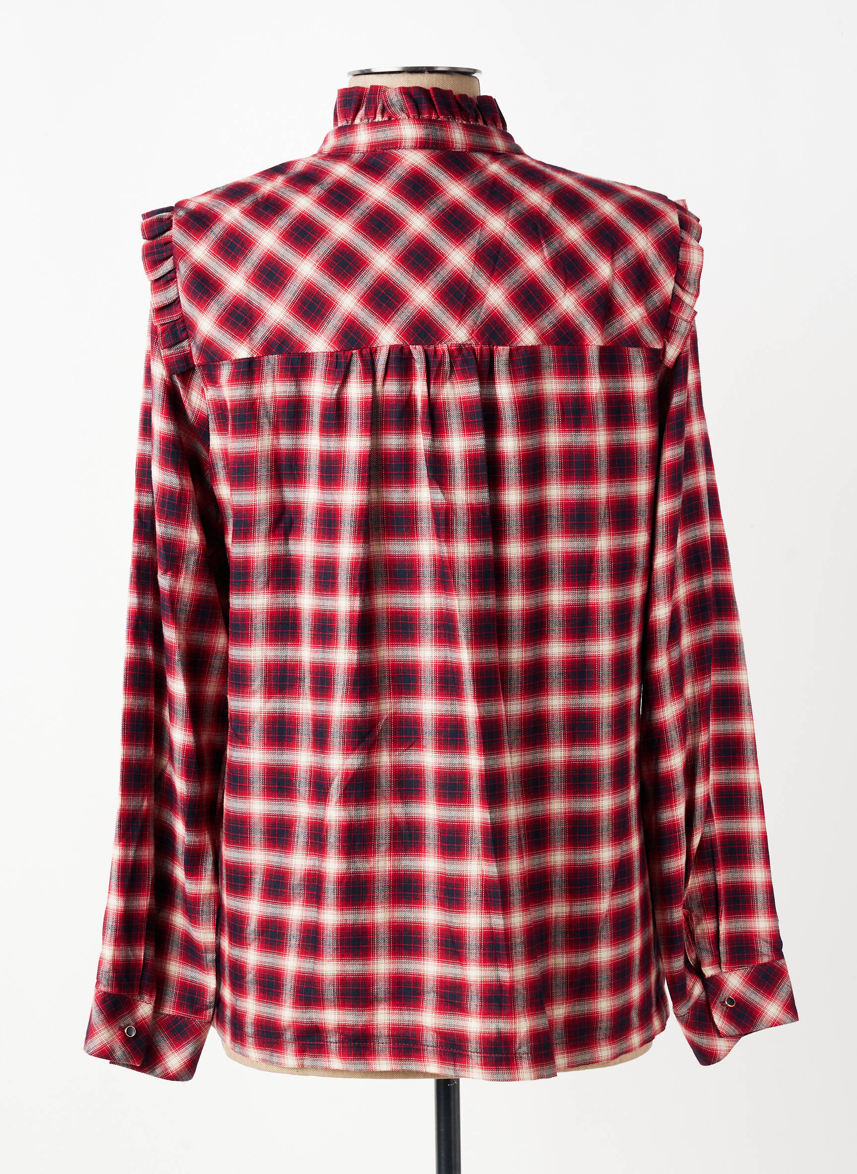 Blouse imprimé fantaisie manches longues rouge LA PETITE FRANCAISE femme