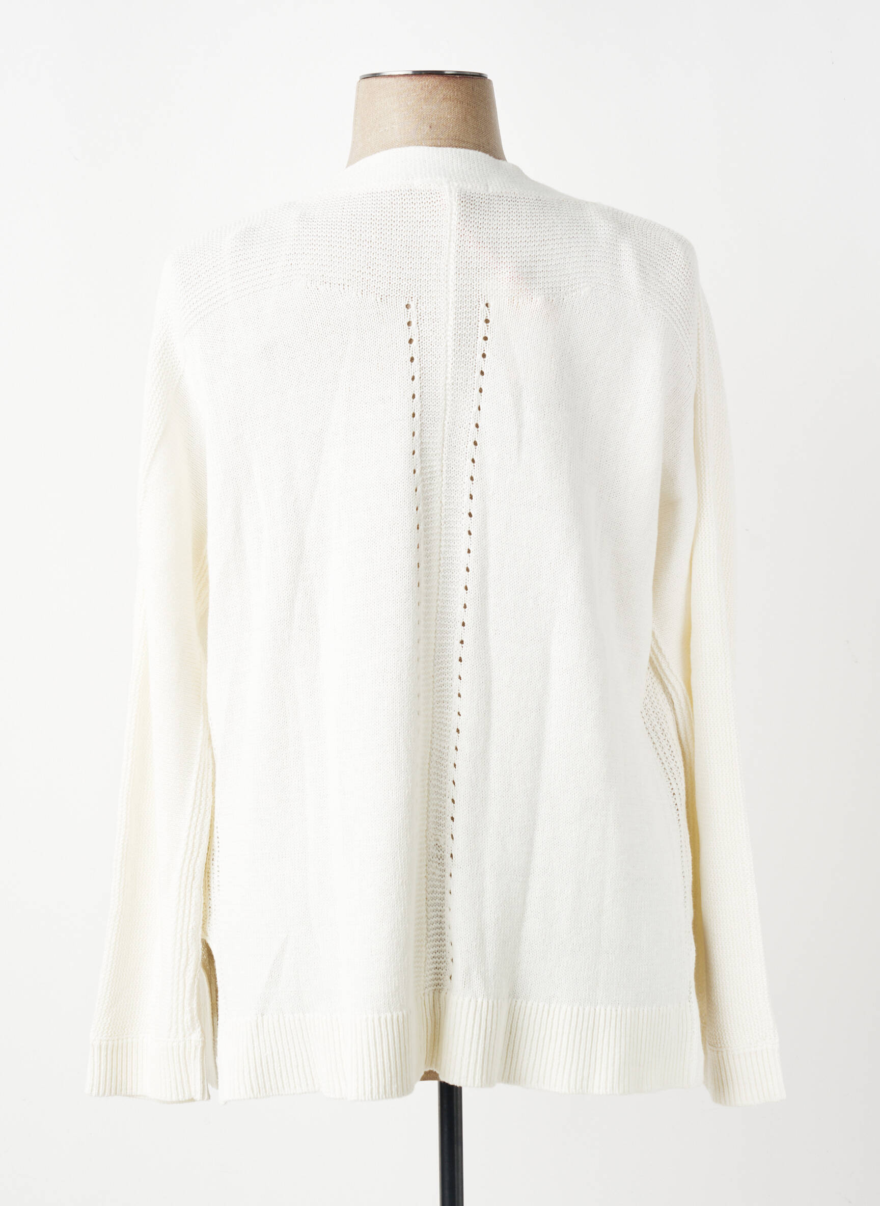 Gilet manches longues col v blanc WHITE STUFF femme