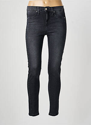 Jeans coupe slim poches gris DESGASTE femme