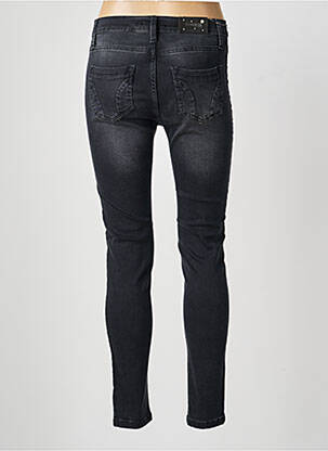 Jeans coupe slim poches gris DESGASTE femme