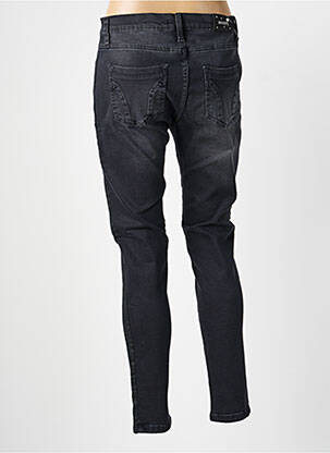Jeans coupe slim poches gris DESGASTE femme