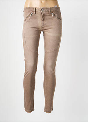 Pantalon slim poches beige DESGASTE femme