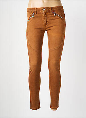 Pantalon slim poches marron DESGASTE femme