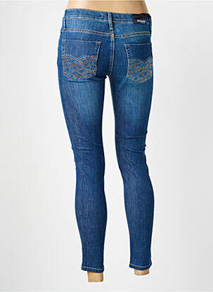 Jeans coupe slim poches bleu DESGASTE femme