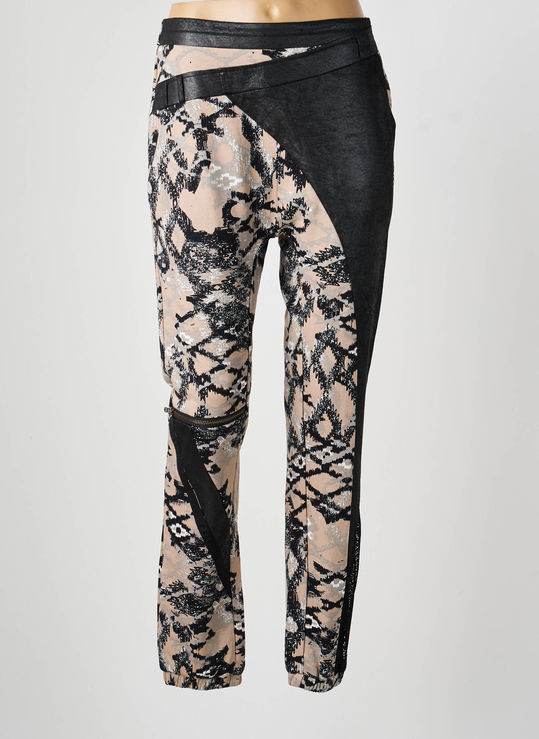 Pantalon slim taille élastique noir NÜ femme
