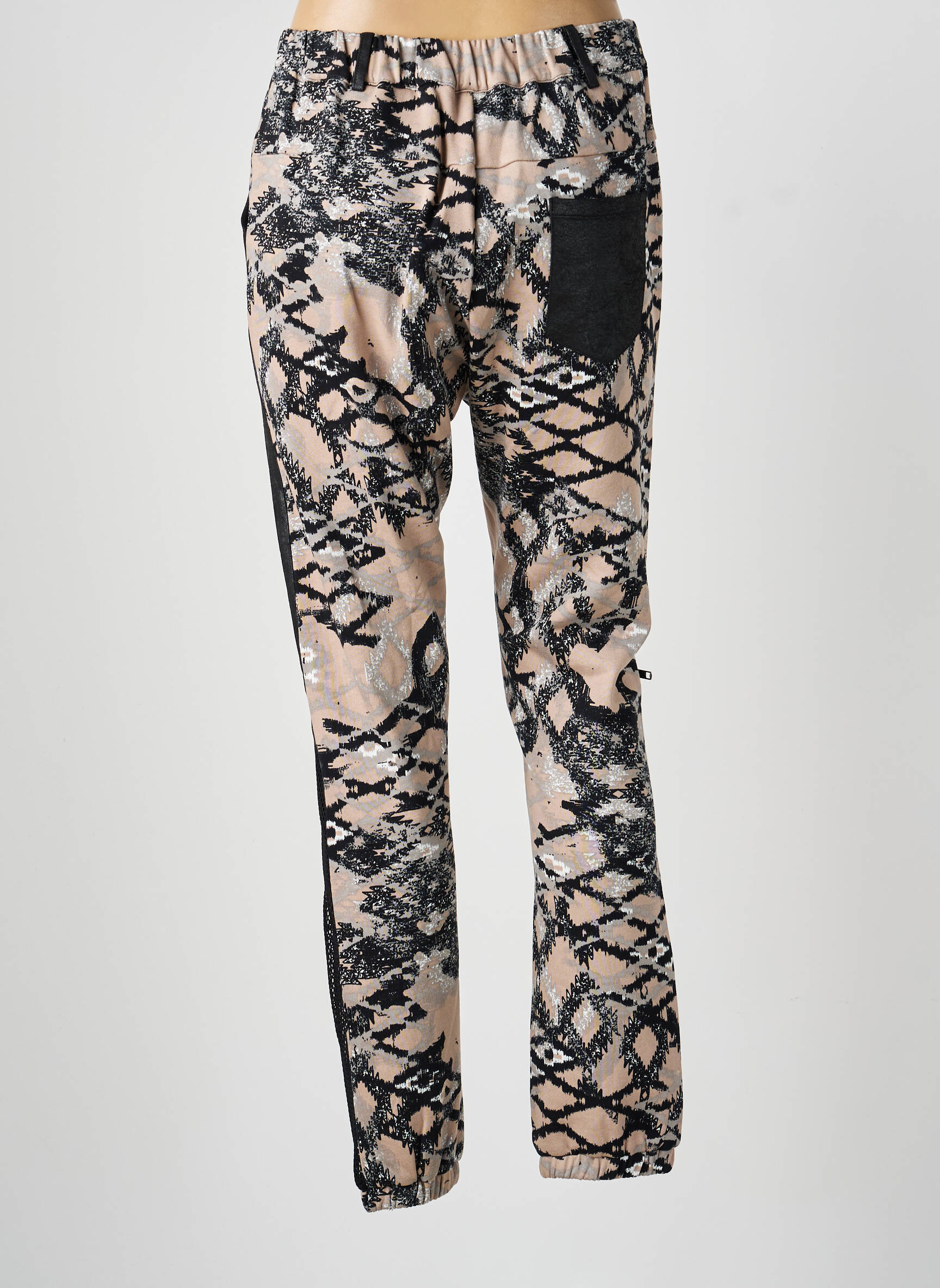 Pantalon slim taille élastique noir NÜ femme