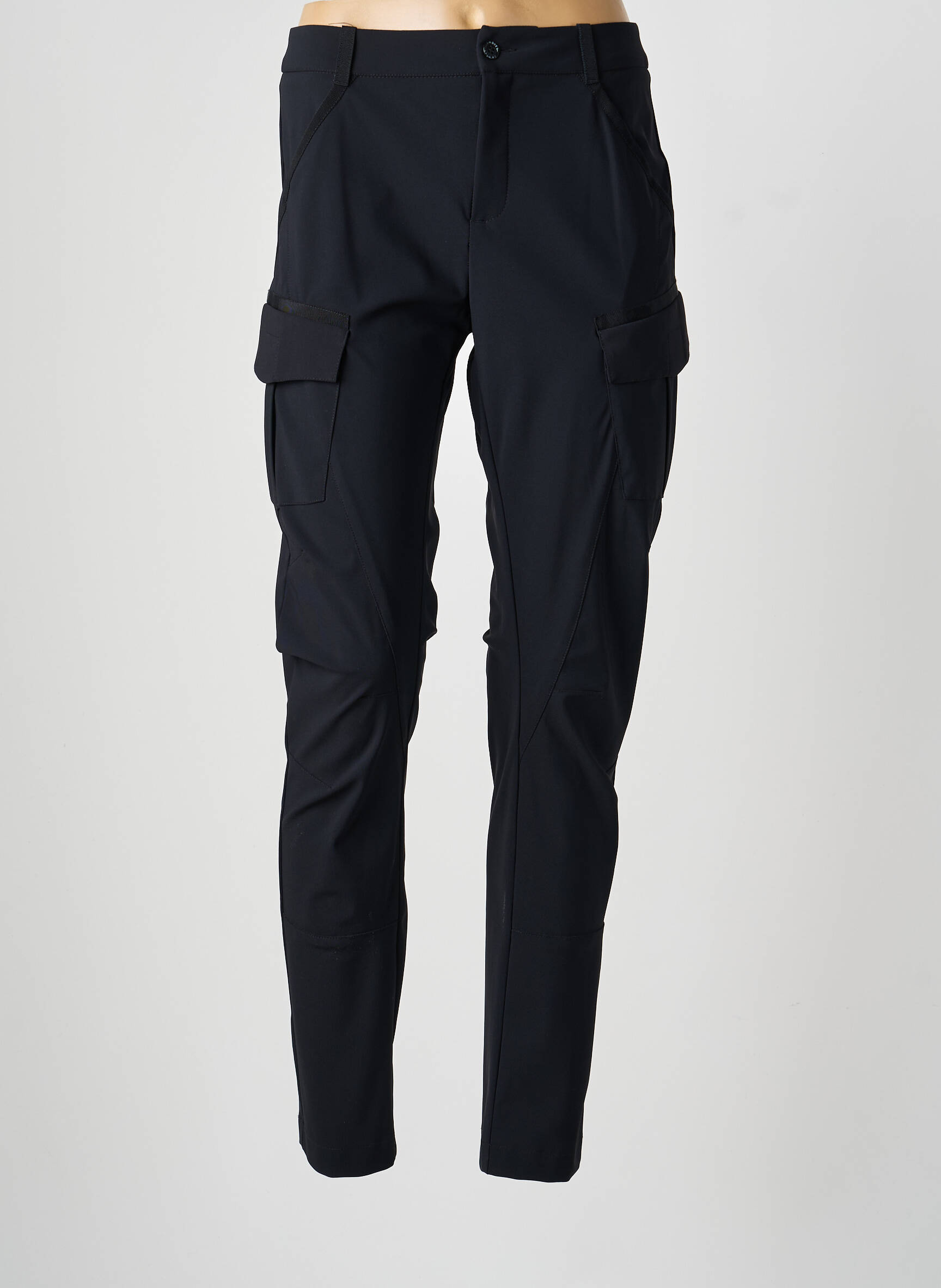 Pantalon cargo slim noir INDIES femme