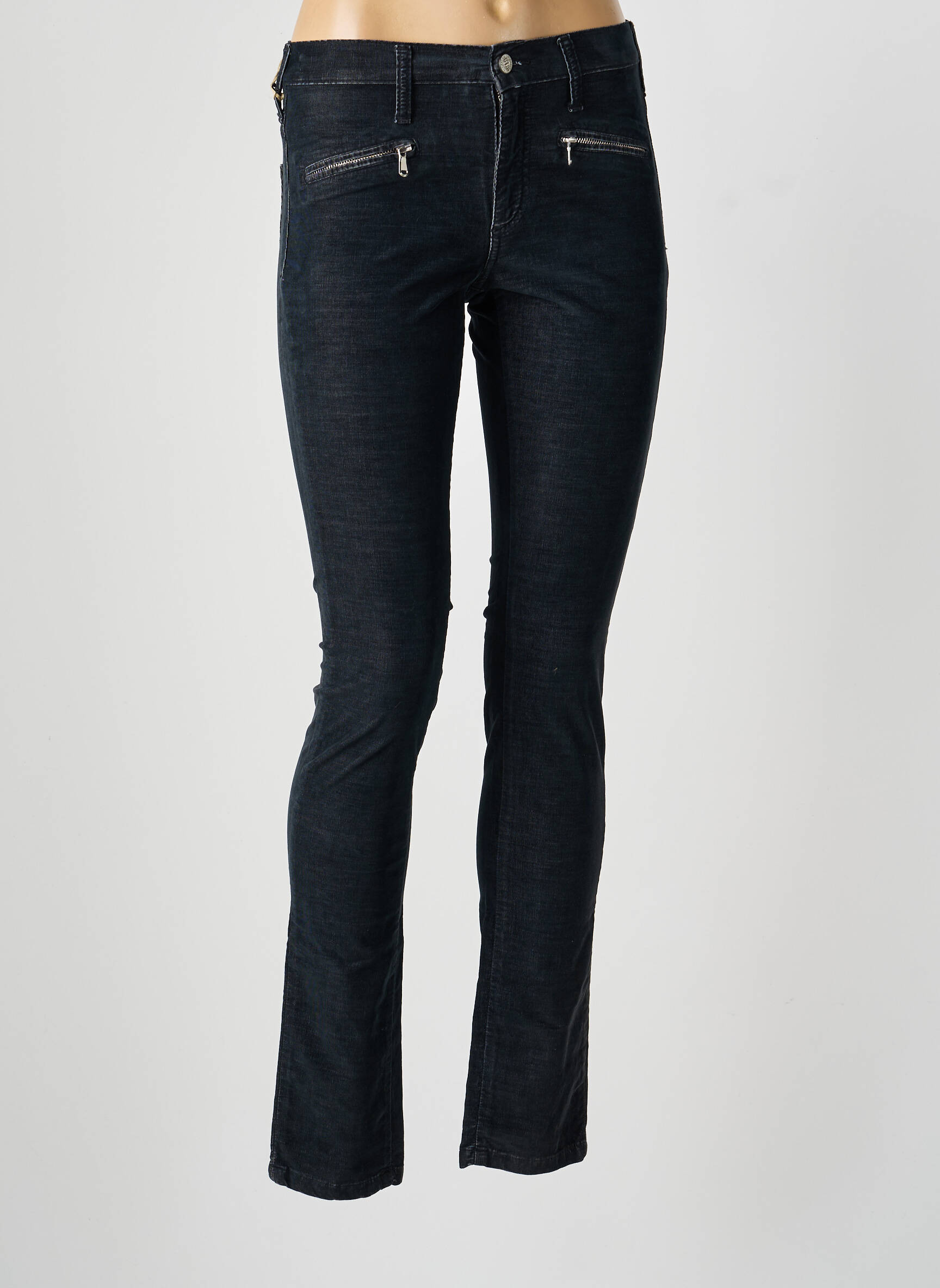 Pantalon slim poches noir DESGASTE femme